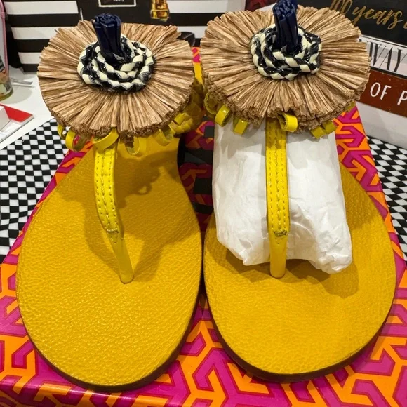 Tory Burch Shoes Rare Tory Burch Burt Dandelion Thong Sandals